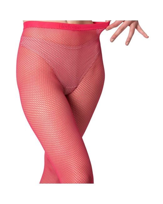 Hedoine Red The Drama — Fishnet Tights