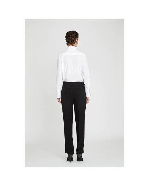 The Extreme Collection White Straight-Leg Tailored Trousers Atelier