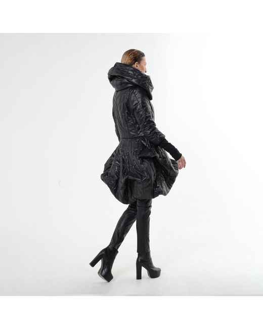 Metamorph Black Extravagant Puffy Coat