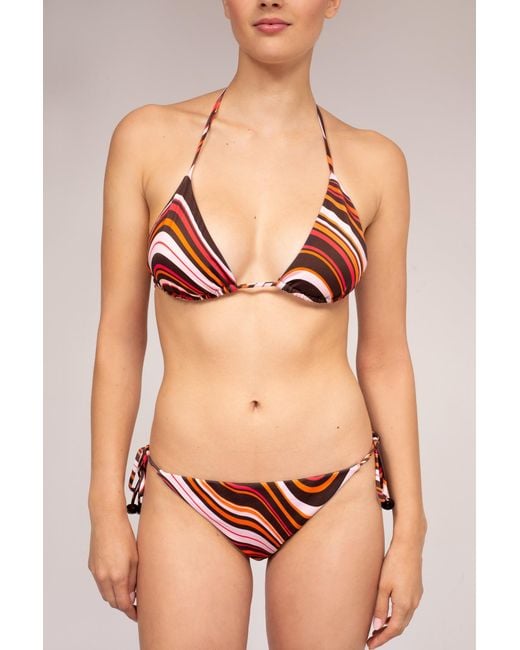 Kikki-G Swimwear Orange Josie Bikini Retro Print Bottom