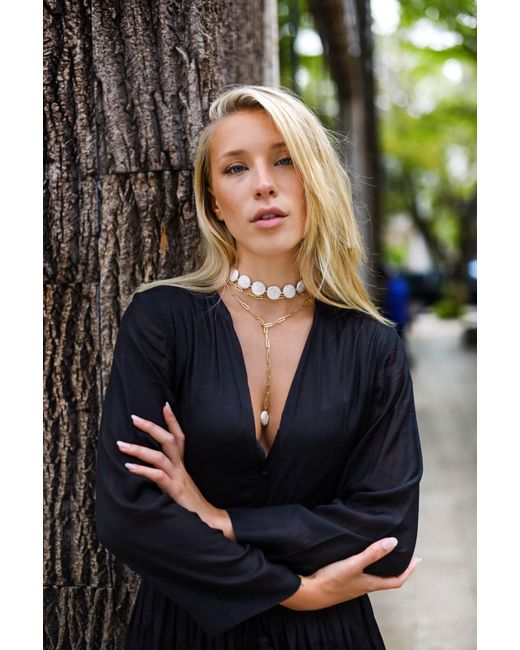 Adriana Pappas Designs Metallic Luxe Layered Lariat