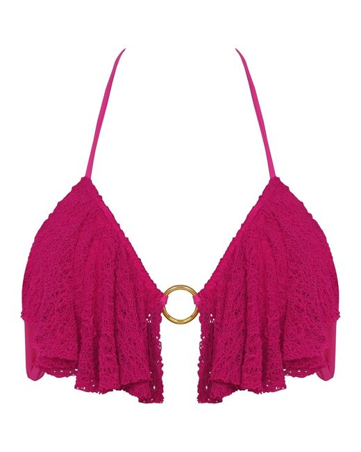 ANTONINIAS Purple Paloma Bikini Bra In Pink