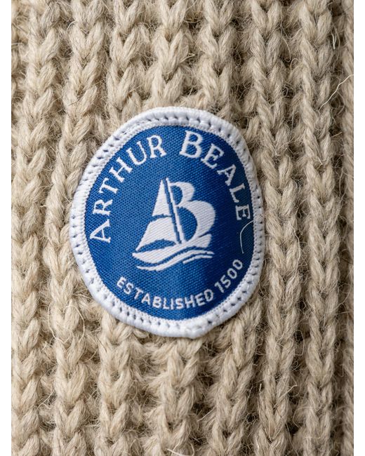 Arthur Beale White Erebus Boat Neck Pullover for men