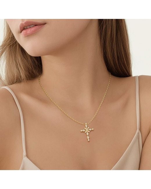 Vanimy Metallic Byzantine Cross Amulet Pendant Necklace