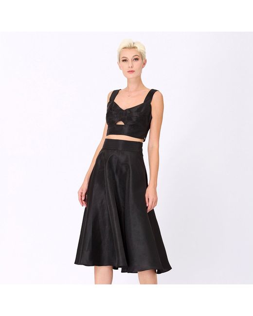 Smart and Joy Blue Taffeta Top- Bra