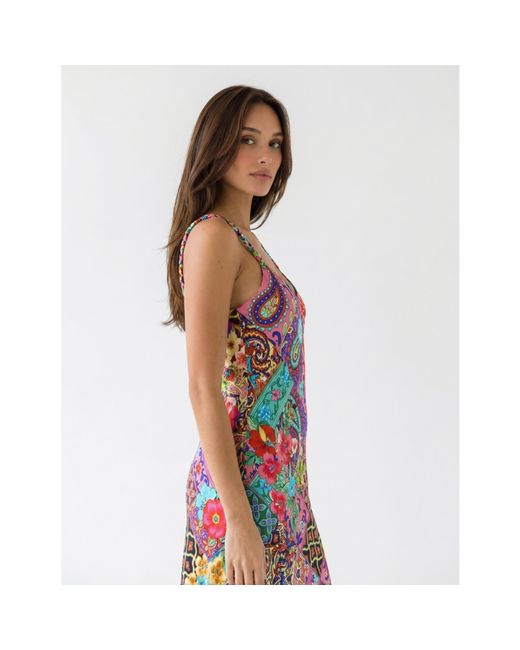 Introvertie VIENNA Multicolor Not Your Darling Bias Cut Slip Dress Midi