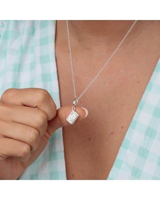 Lily Charmed Metallic Sterling Custard Cream Biscuit Charm Necklace