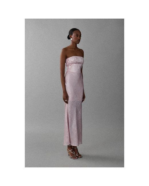 Aisl Pink Strapless Maxi Dress