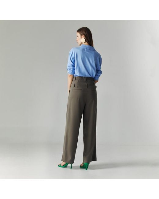 Ats the Label Gray Neutrals Alora Double Belted Pants