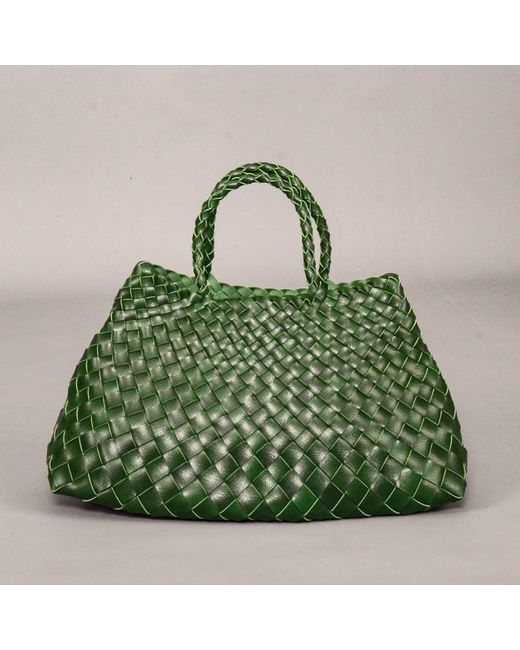 Rimini Green Hand Woven Tote 'Adelina'