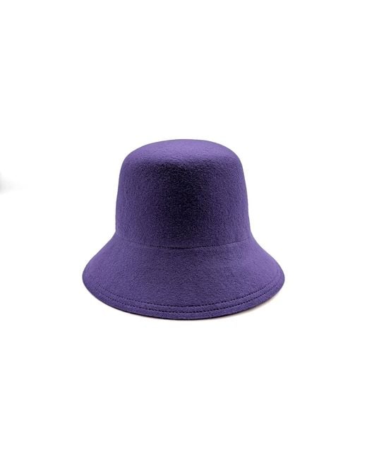 DORIA 1905 Purple Wool Felt Cloche Hat