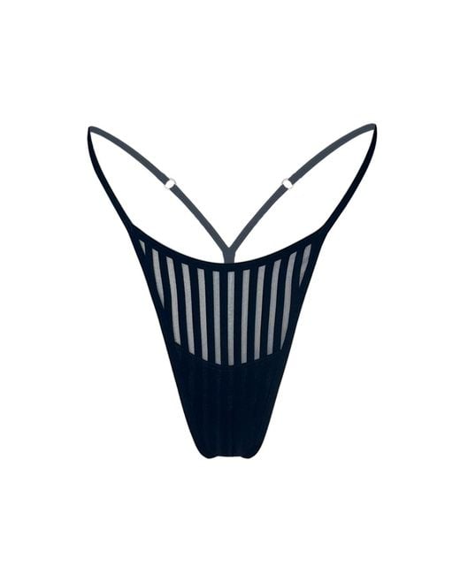 MONIQUE MORIN LINGERIE Black Vertigo Micro-G Thong