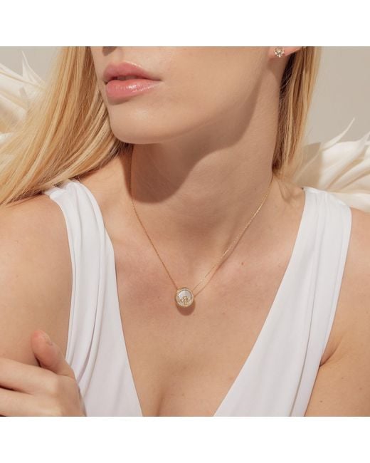 BLOOMTINE | Earth Angel HQ Pink Loves Frequency 18K Solid Natural Diamond & Opal Heartbeat Necklace