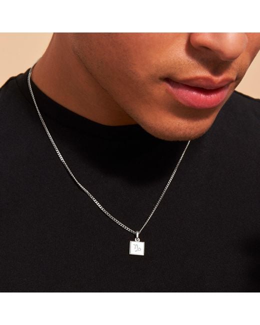 7879 White Capricorn Zodiac Pendant