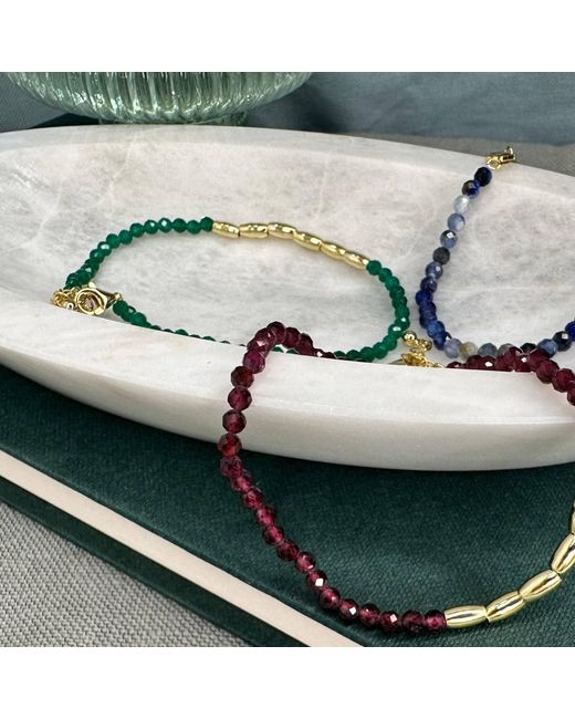 Clemence Wren Metallic Gemstone Nugget Bracelet