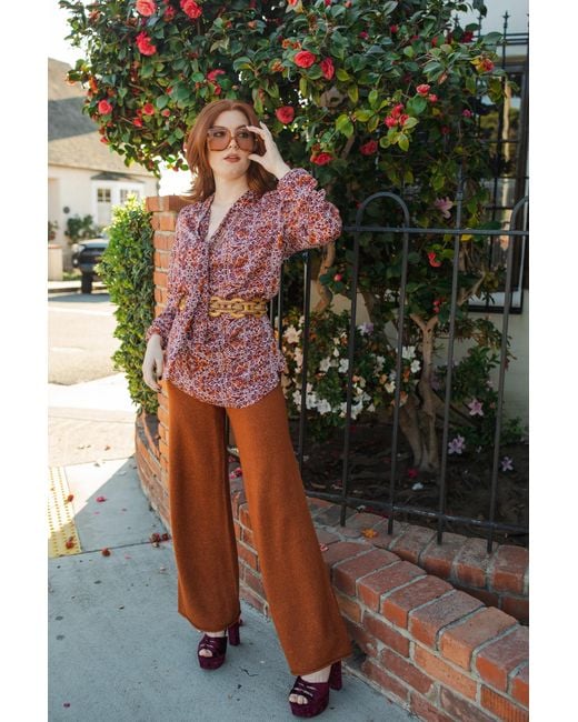 Jennafer Grace Red Willoughby Tie Front Blouse