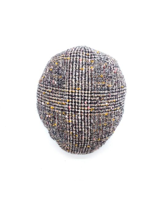 DORIA 1905 Gray Neutrals Neutral Princes Of Wales Woven Cap for men
