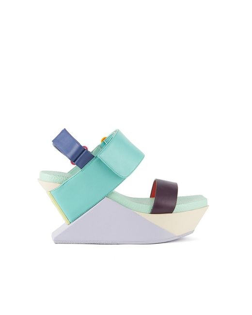 United Nude Blue Delta Wedge Sandal