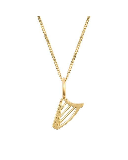Katie Mullally Metallic Harp Charm Necklace Plated