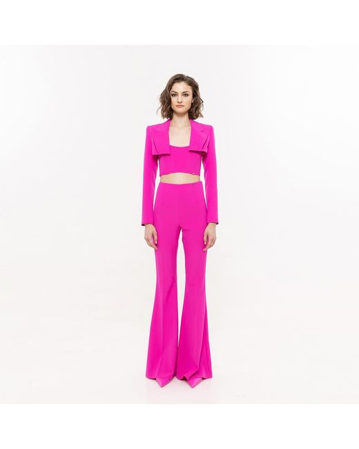 Nissa Pink Cropped Blazer