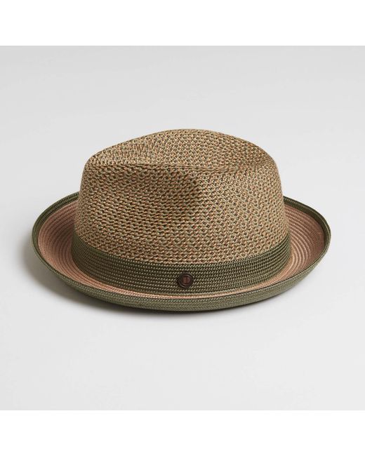 Dasmarca Hats Brown Dasmarca Enzo Opal Multi Coloured Summer Trilby Packable Hat For for men