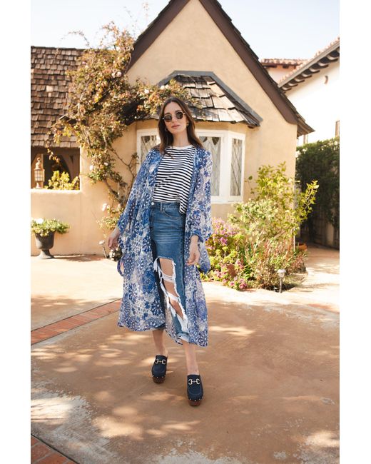 Jennafer Grace Blue Mystic Mandala Kimono