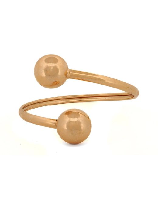 Ebru Jewelry Metallic Dual Orb Cuff Bracelet
