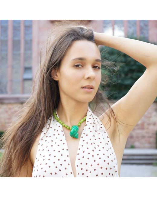 Smilla Brav Green Shell Necklace Sienna