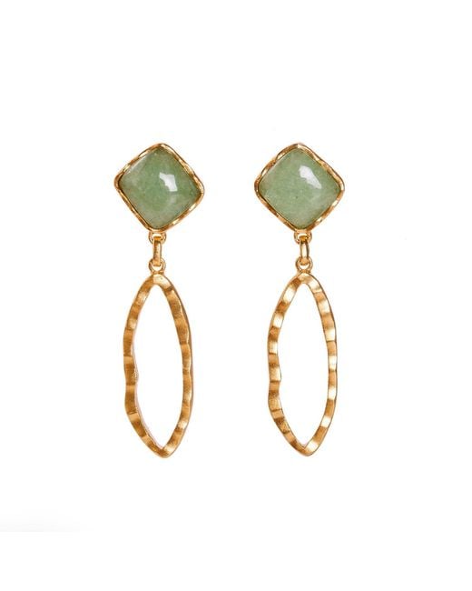 Christina Greene Metallic Deco Ovate Earring