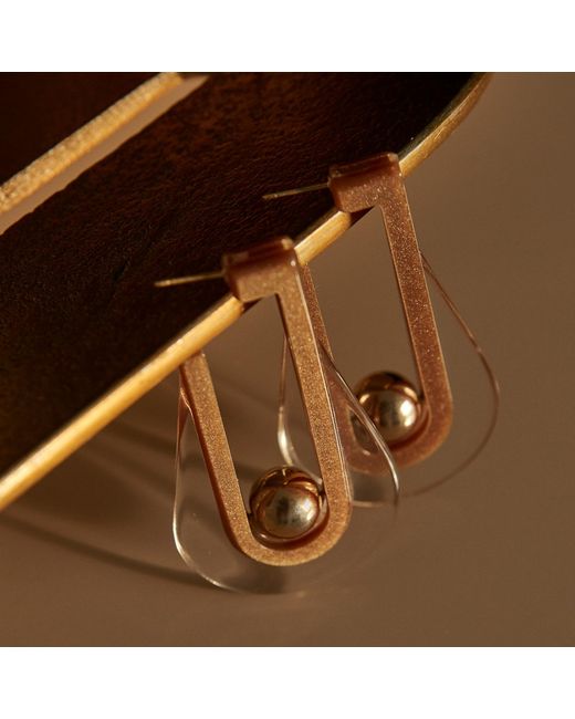 Gissa Bicalho Metallic Neutrals Earring Yoyo Crystal