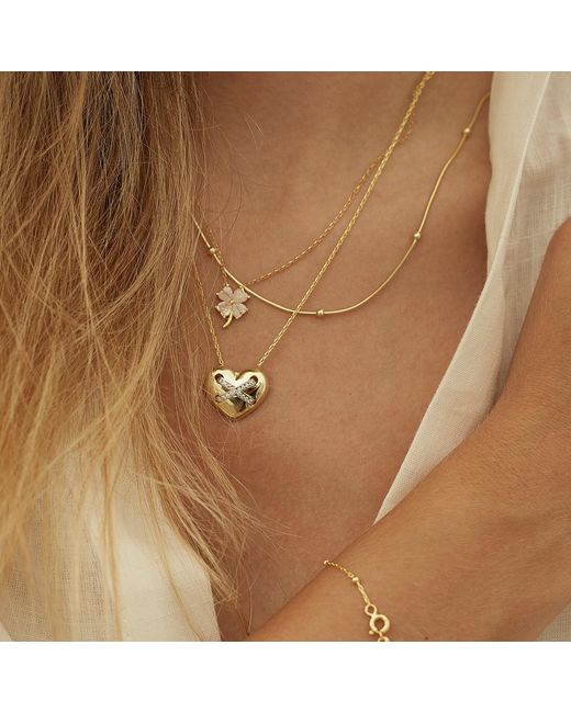 Spero London Metallic Italian Fine Chain Sterling Satellite Beaded Necklace