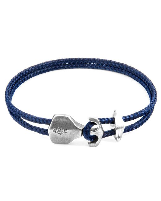 Anchor and Crew Blue Delta Anchor & Rope Bracelet for men