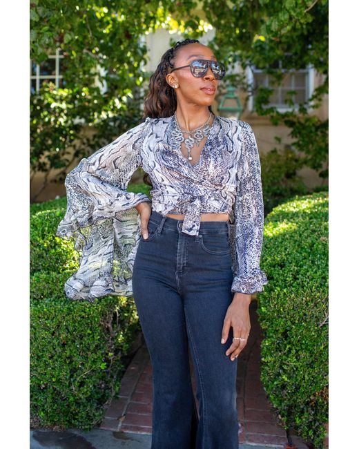 Jennafer Grace Green Boogie Muse Wrap Top