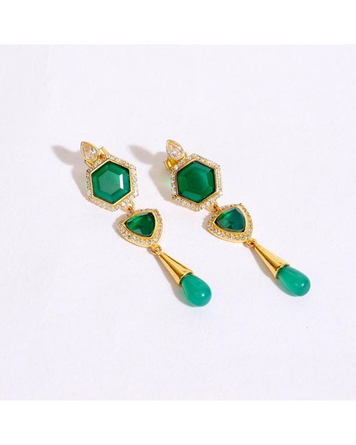 Lila Rasa Green Onyx Earrings