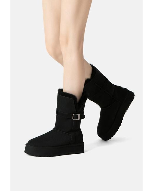 EverAu Australia Black Brush Platform Boots
