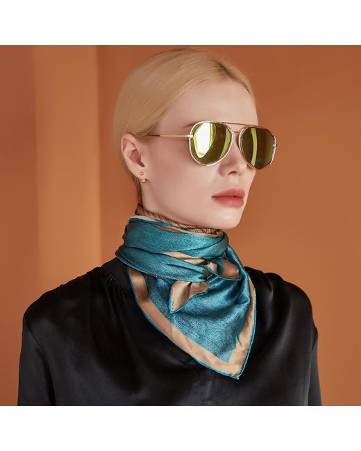 Soft Strokes Silk Green Pure Silk Scarf Ink & Colour By Zhao Ji Auspicious Crane Long