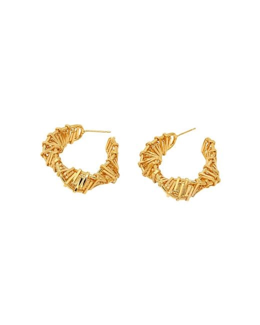 Uchi and Soto Metallic Kin Sculptural Hoop Earrings