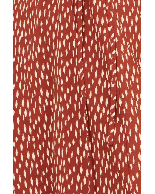 Yumi' Red Spot Wrap Midi Dress