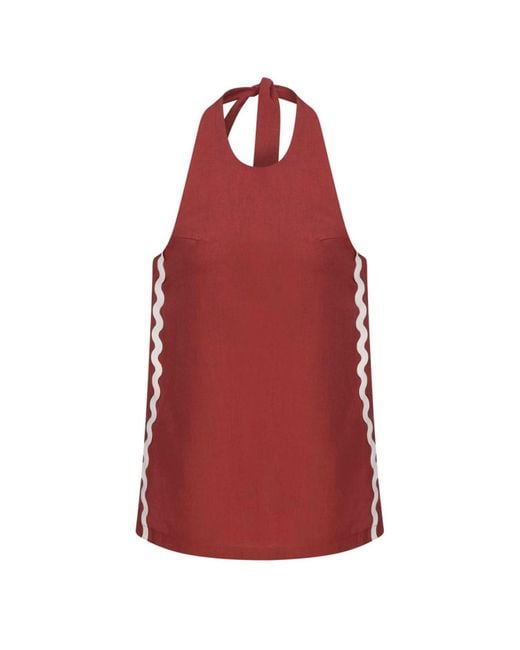 Thisisu Collection Red Wavy Top