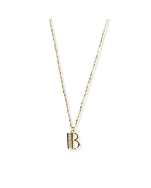 Argento Vivo Metallic The Cz Initial Necklace