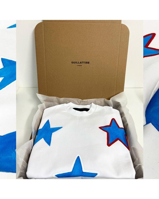 Quillattire Blue Star Sweatshirt for men