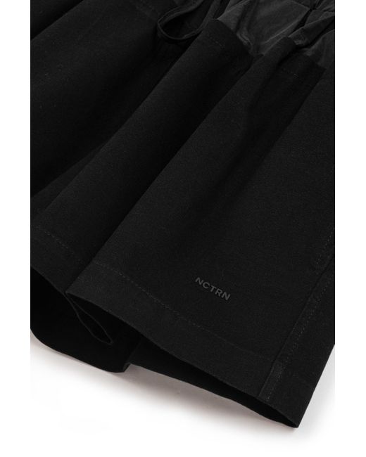 Nocturne Black Mini Shorts With Printed Details