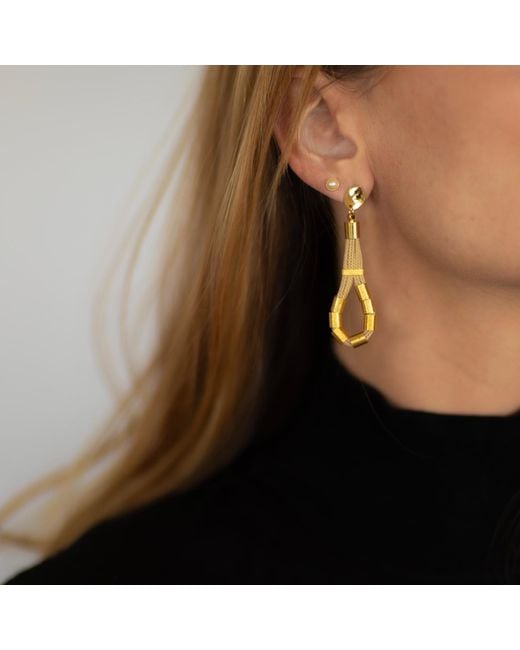 Nart Nature Making Art Metallic Neutrals The Connection Buriti Natural Fiber Earrings