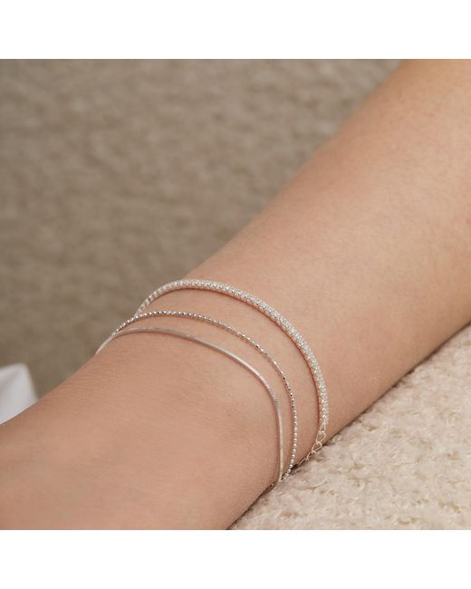 Esterah White Classic Tennis Bracelet