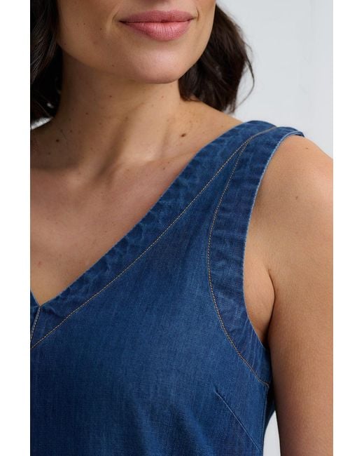 Sugarhill Blue Cerys Midi Sundress Deep Denim