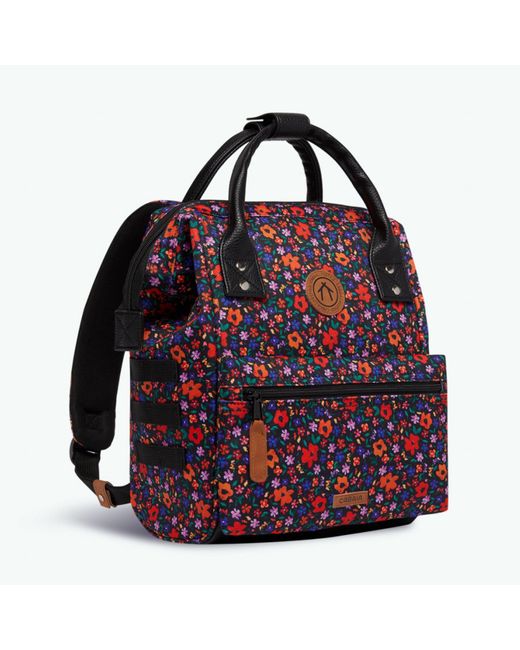 Cabaïa Red Adventurer Backpack All Over Recycled Oxford Printed Small Maupiti