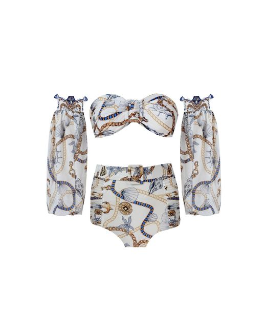 Nur Karaata Metallic Madison Tropezienne Bikini Set