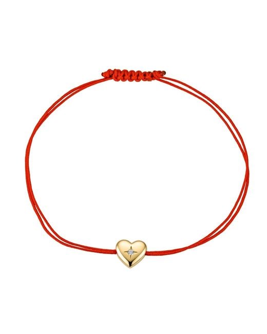 Nazzar Red Heart String Bracelet