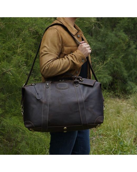 Touri Black Classic Traveller Genuine Leather Holdall for men