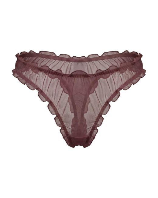 Alevy Studios Gray The Ruffle Thong